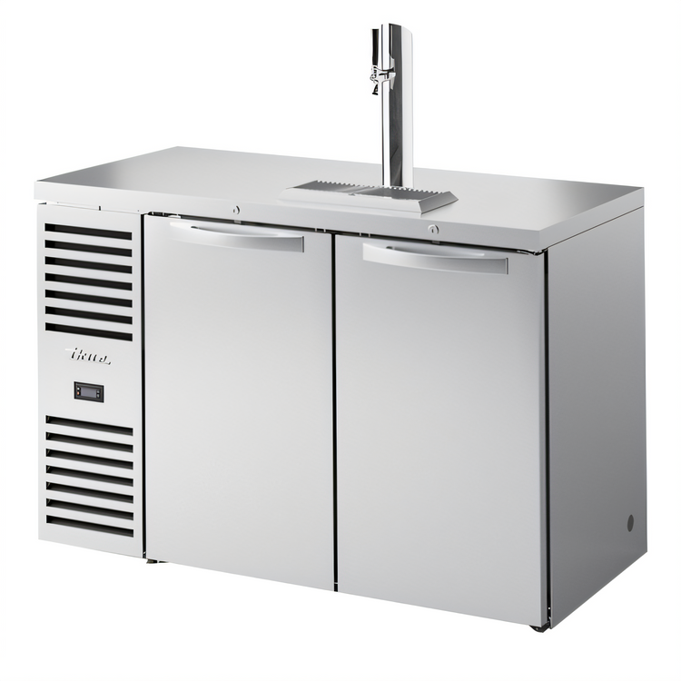 Product image #1 for True Premier Bar Two-Section Refrigerated Draft Bar Cooler with 1-Faucet Column, Stainless Steel, 52 Inches Wide