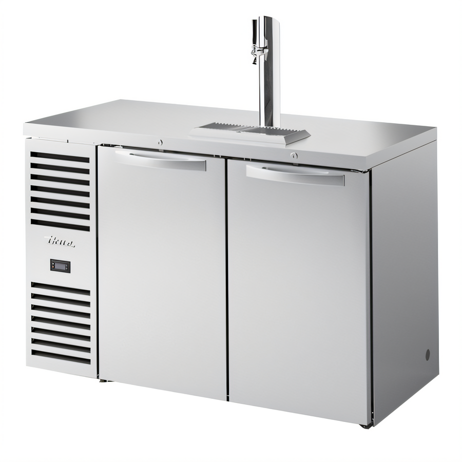 Product image #1 for True Premier Bar Two-Section Refrigerated Draft Bar Cooler with 1-Faucet Column, Stainless Steel, 52 Inches Wide