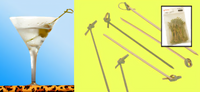 7-Inch Bamboo Cocktail/Food Picks, Display Pack