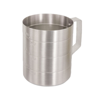Crestware Straight-Sided Aluminum 2 Cup Dry Measuring Cup