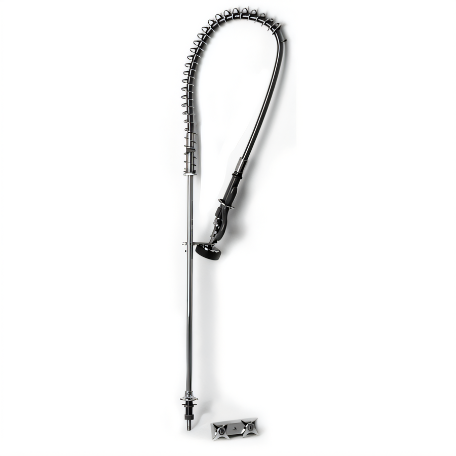 Product image #1 for T&S Brass B-0143 Single-Hole Deck-Mount Pre-Rinse Unit with Remote Control Valve and 24-Inch Riser