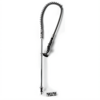 T&S Brass B-0143 Single-Hole Deck-Mount Pre-Rinse Unit with Remote Control Valve and 24-Inch Riser