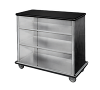 Portable Back Bar with Laminate Exterior and Stainless Steel Interior, 45.5 Inches Wide
