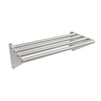 Thumbnail image #1 for John Boos BHS1648-T Tubular Wall-Mounted Stainless Steel Shelf with End Brackets, 48"W x 16"D