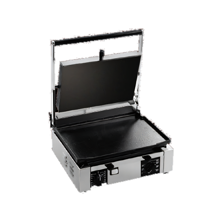 Product image #1 for Univex Electric Single Countertop Panini Press with Smooth Cast Iron Plates and Built-In Timer