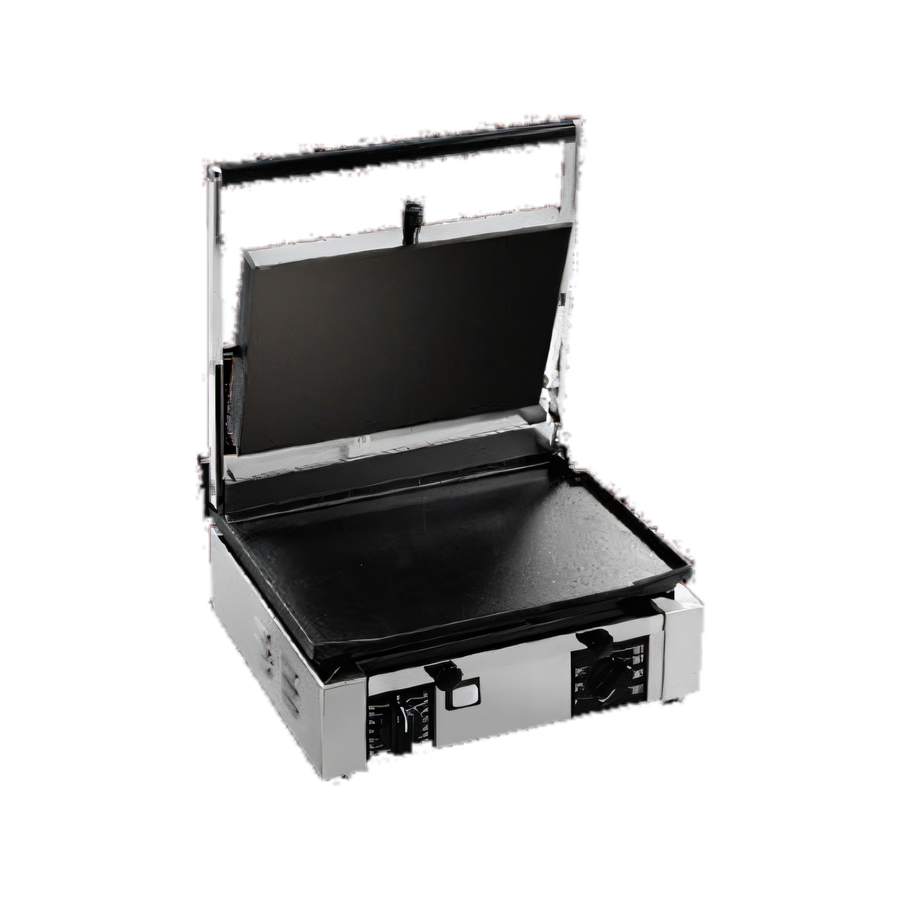 Product image #1 for Univex Electric Single Countertop Panini Press with Smooth Cast Iron Plates and Built-In Timer
