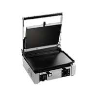 Univex Electric Single Countertop Panini Press with Smooth Cast Iron Plates and Built-In Timer