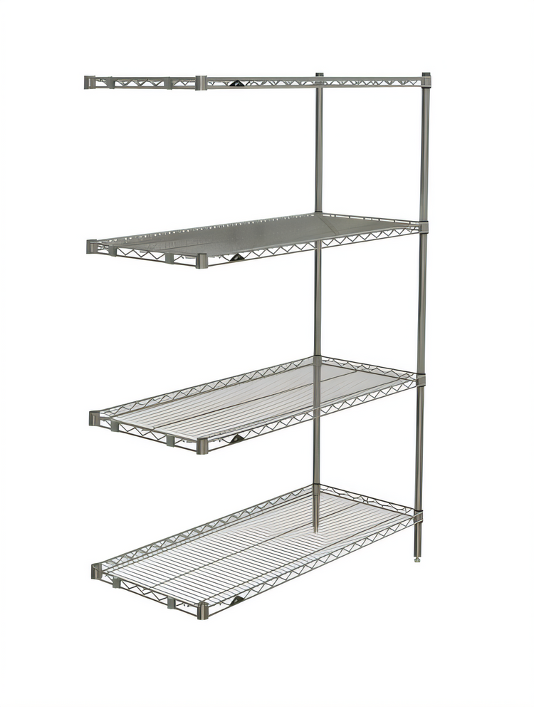 Product image #1 for Metro Super Erecta Brite Add-On Wire Shelving Unit, 42 x 18 x 63 Inches, 4 Shelves