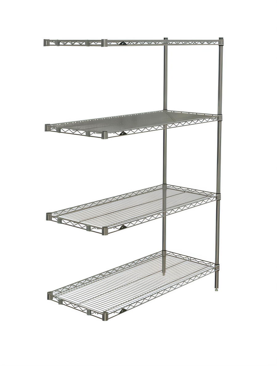 Product image #1 for Metro Super Erecta Brite Add-On Wire Shelving Unit, 42 x 18 x 63 Inches, 4 Shelves
