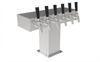 6-Faucet Tee Tower Beer Dispensing Kit, Stainless Steel