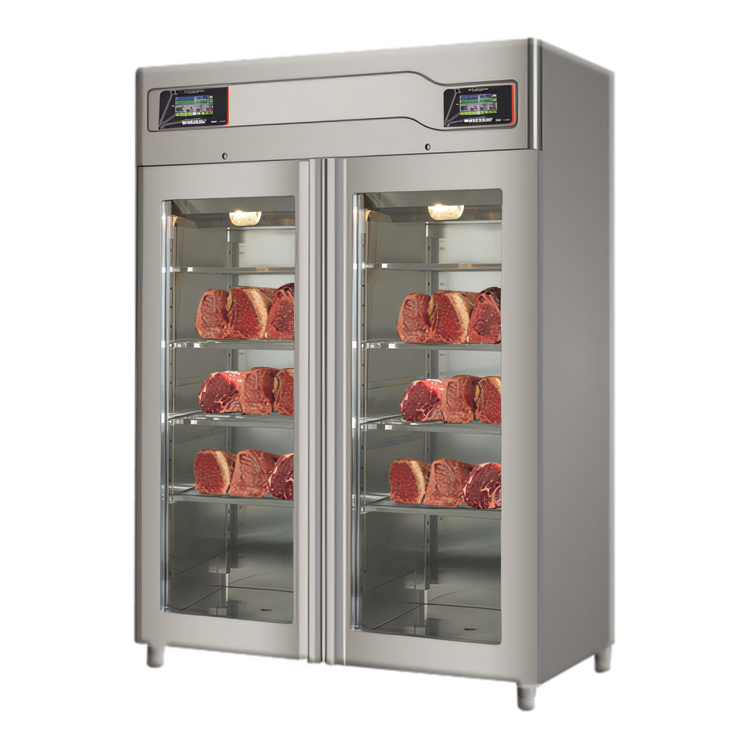 Product image #1 for Maturmeat® Free-Standing Meat Aging Cabinet, 58 Inch Wide, 220V, 100 + 100 kg Capacity