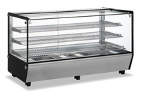 Omcan USA 60-Inch Countertop Full-Service Hot Food Display Warmer Case with Straight Glass