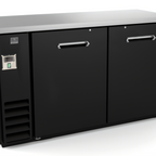 Thumbnail image #1 for Kelvinator Commercial KCHBB60S 61-Inch 16.6 Cu. Ft. Two-Solid-Door Back Bar Cooler with Black Exterior and Stainless Steel Top