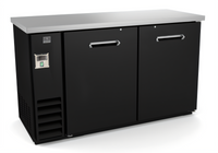 Kelvinator Commercial 61-Inch 2-Solid-Door Back Bar Cooler with Self-Contained Side-Mounted Refrigeration