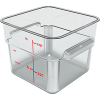 CFS Brands 11952AF07 Squares Commercial Food Storage Containers Case of 6