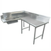 Thumbnail image #1 for Corner Soiled Dishtable with 20 x 20 x 5 Pre-Rinse Sink, 30-Inch Working Depth, 304 Stainless Steel