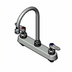 Thumbnail image #1 for T&S Brass 8-Inch Center Deck-Mount Workboard Mixing Faucet with 5-3/4-Inch Swivel Gooseneck and 0.5 GPM VR Spray Device