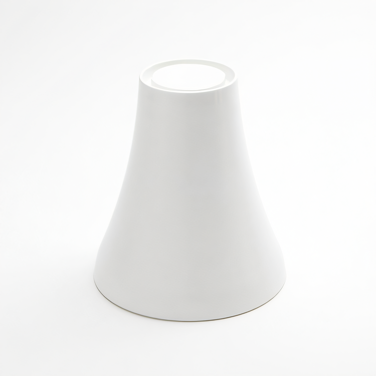 Product image #1 for American Metalcraft Lift Collection White Round Melamine Buffet Pedestal, 6-1/2 Inch Dia. x 7-1/8 Inch H