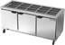 Thumbnail image #1 for Beverage-Air SPE72HC-S Three-Section 72-Inch Salad Top Refrigerated Counter with Solid Hinged Doors