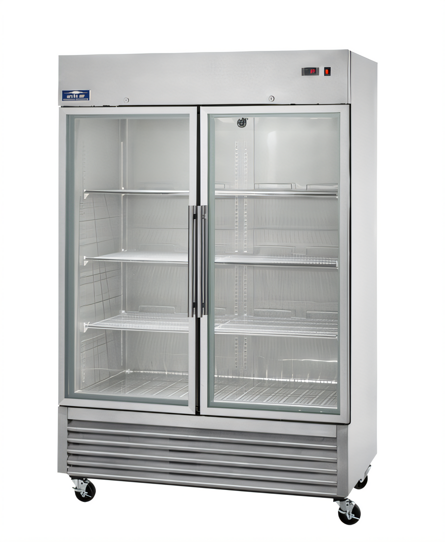 Product image #1 for Arctic Air Two-Section Glass Door Reach-In Freezer, 49 Cu. Ft., Bottom-Mounted Self-Contained