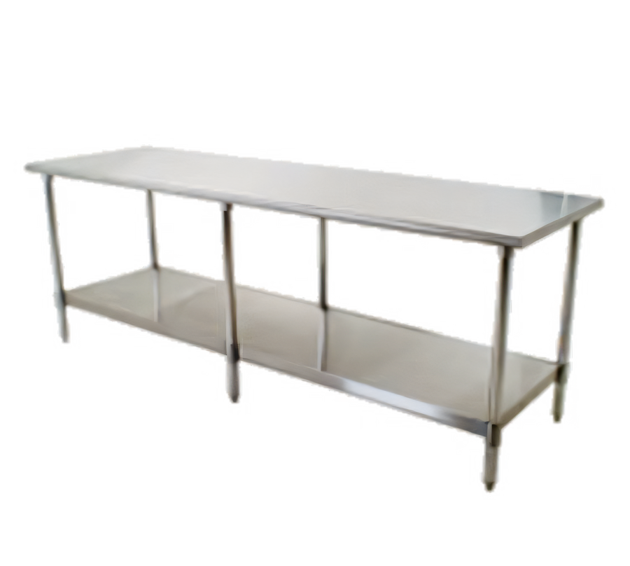 Product image #1 for Eagle Budget Series 120" x 36" 430 Stainless Steel Work Table with Adjustable Undershelf