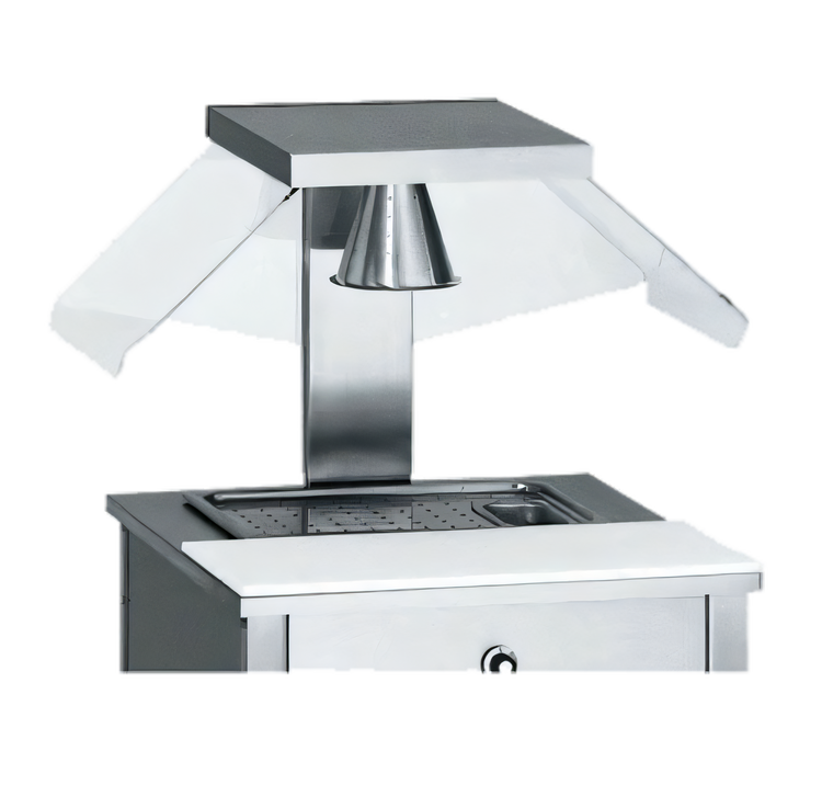 Product image #1 for Vollrath 4-Series Signature Server 28-Inch Entree Cart Breath Guard with Stainless Steel Frame and 3-Sided Clear Acrylic Panels