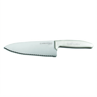 6-Inch Scalloped-Edge Chef's Knife with White Polypropylene Handle