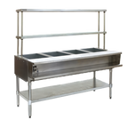 Thumbnail image #1 for Eagle Group AWT3-NG-FM 3-Pan Natural Gas Water Bath Hot Food Table, 48"W, Stainless Steel, Open Base with Undershelf