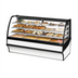 Thumbnail image #1 for True 77-1/4 Inch Curved Glass Dry Pastry Display Merchandiser with Glass Ends, White Exterior/Interior, Floor Model