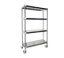 Thumbnail image #1 for Eagle Group Spec-Master Quik-Set Mobile 4-Tier Pot & Pan Rack, 60 x 24 x 69 Inch, 304 Stainless Steel