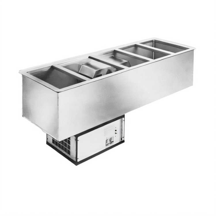 Product image #1 for Atlas Metal WCM-BT-6 6-Pan Full-Size Drop-In Refrigerated Cold Pan with Air Flow System