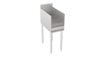 Krowne Silver Series 12-Inch Wide 4-Step Raised Liquor Display, Freestanding Stainless Steel Unit