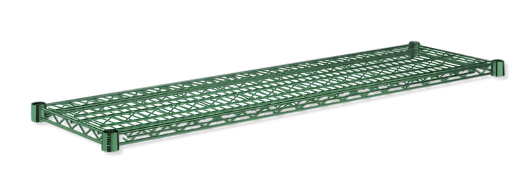 Product image #1 for Heavy Duty Green Epoxy Coated Wire Shelf, 48-Inch W x 14-Inch D, 800 lb. Capacity