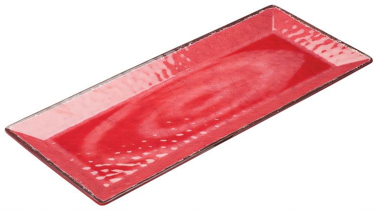 Product image #2 for Ardesia Luzia 19-Inch x 8-Inch Rectangular Red Melamine Plate