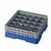 Thumbnail image #2 for Cambro Camrack Full Size 25-Compartment Glass Rack with 2 Soft Gray Extenders, Blue
