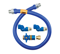 Dormont Blue Hose 1/2-Inch ID x 60-Inch Moveable Gas Connector Hose Assembly with Double Swivel MAX and Safety Quik Quick-Disconnect Valve
