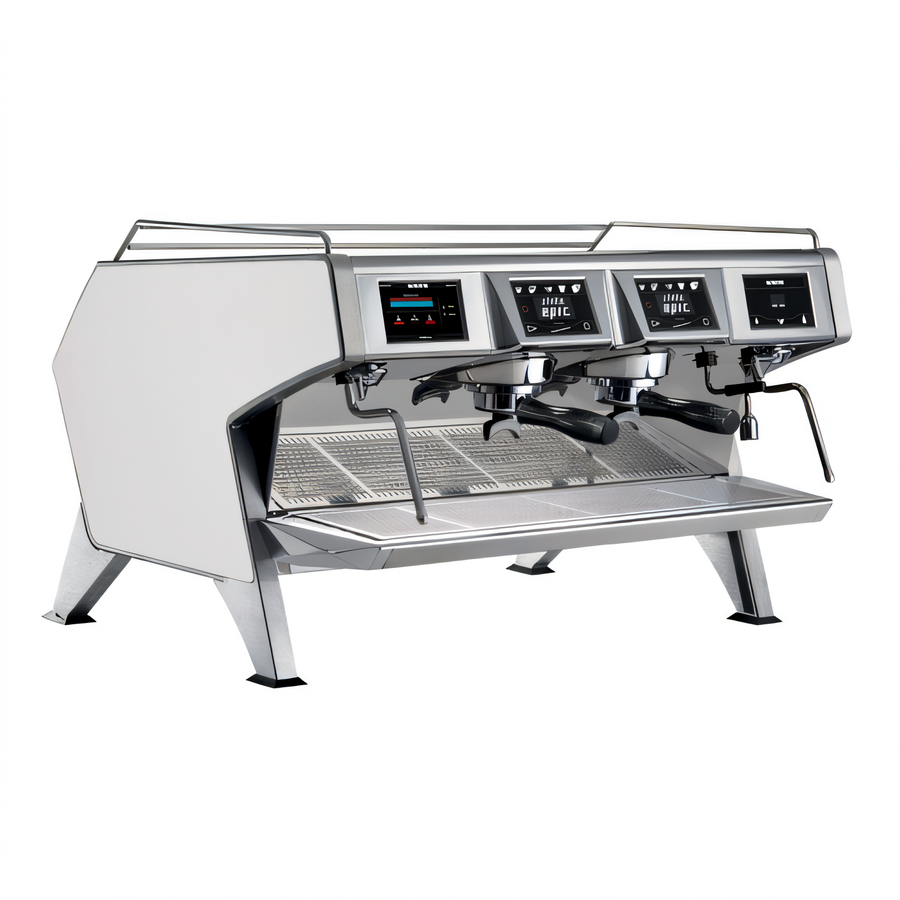 Product image #1 for UNIC Epic 2-Group Automatic Commercial Espresso Machine with White Panels and 8.9-Liter Boiler