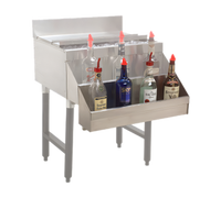 Advance Tabco Underbar Basics 42-Inch Single-Tier Stainless Steel Hang-On Add-On Speed Rail