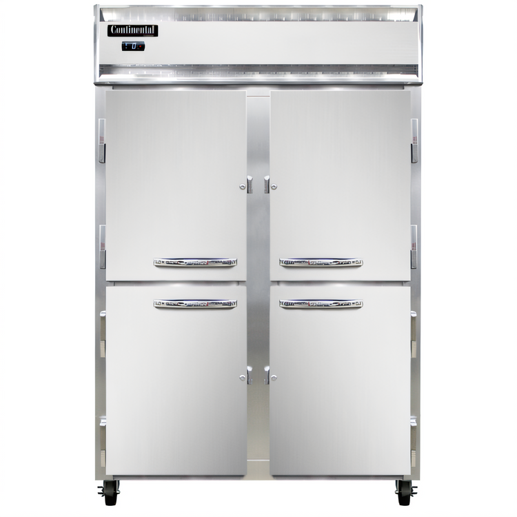 Product image #1 for Continental Refrigerator 2FNHD Two-Section Standard Depth Reach-In Freezer with Half-Height Solid Doors