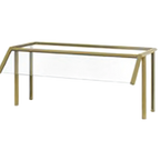 Thumbnail image #1 for Vollrath Traditional NPB89284 Single-Sided 6-Well Buffet Breath Guard with Top Shelf, Tempered Glass and Aluminum Frame