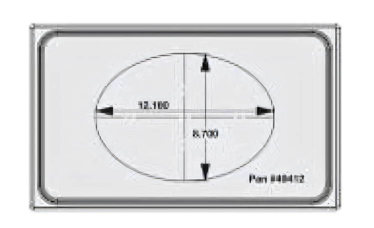 Product image #1 for Vollrath Miramar Night Sky Single Size Template for Miramar Cookware with 1 Large Oval Cutout
