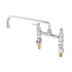 Thumbnail image #1 for T&S Brass Double Pantry Faucet with 12-Inch Swing Nozzle, 8-Inch Centers