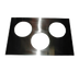 Thumbnail image #1 for APW Wyott Stainless Steel 3-Hole Adapter Plate with 6-1/2 Inch Round Cutouts for 12 x 20 Openings