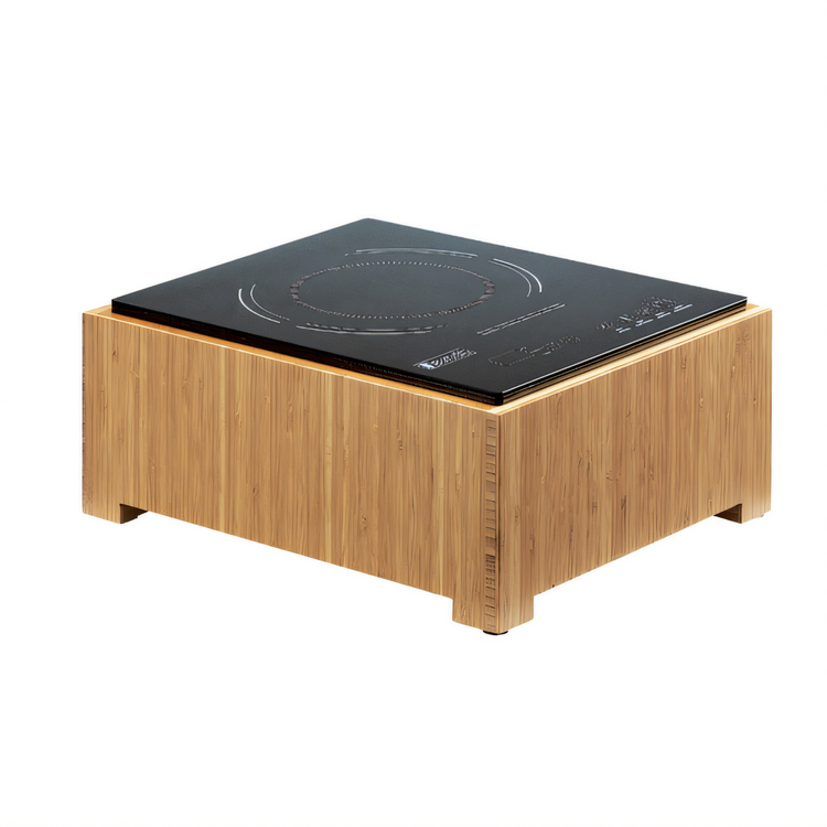 Product image #1 for Cal-Mil Bamboo 12-3/4 Inch Square Glass-Top Countertop Commercial Induction Cooktop