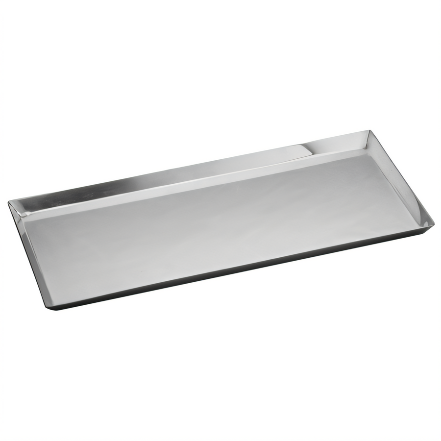 Product image #1 for Winco Rectangular Long Stainless Steel Serving Tray, 14-1/8 x 7-1/2 Inches