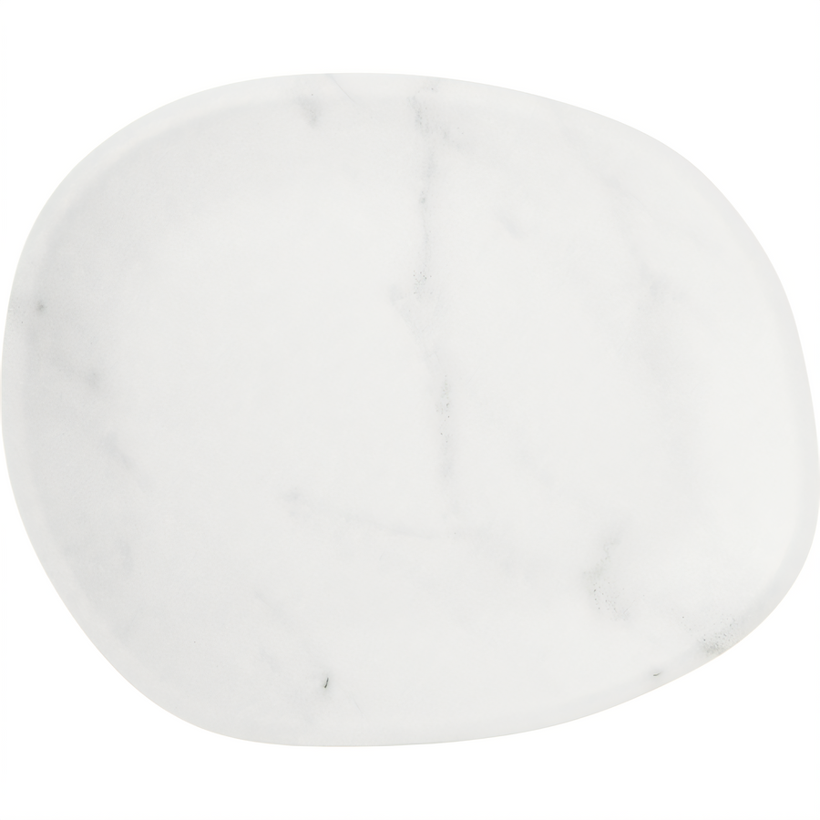 Product image #1 for Ridge 13-Inch Oblong Platter, White Marble Melamine