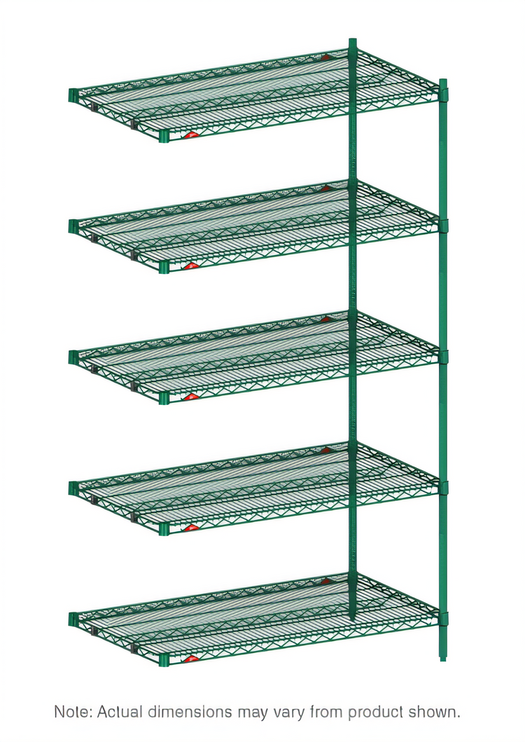 Product image #1 for Metro Super Erecta Metroseal 3 Add-On Wire Shelving Unit, 60W x 21D x 74H, 5 Shelves