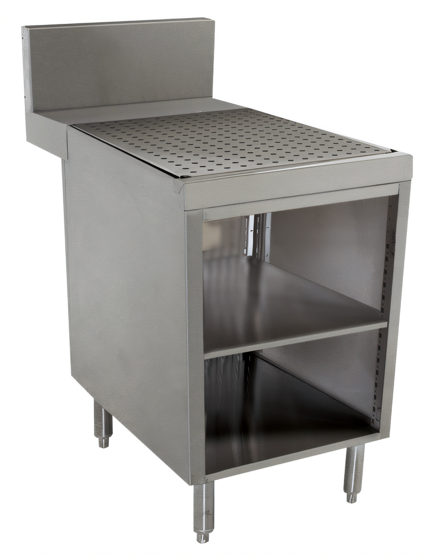 Product image #1 for Advance Tabco Prestige Supreme Underbar Drainboard Cabinet, 24-Inch, Open Front, 7-Inch Backsplash