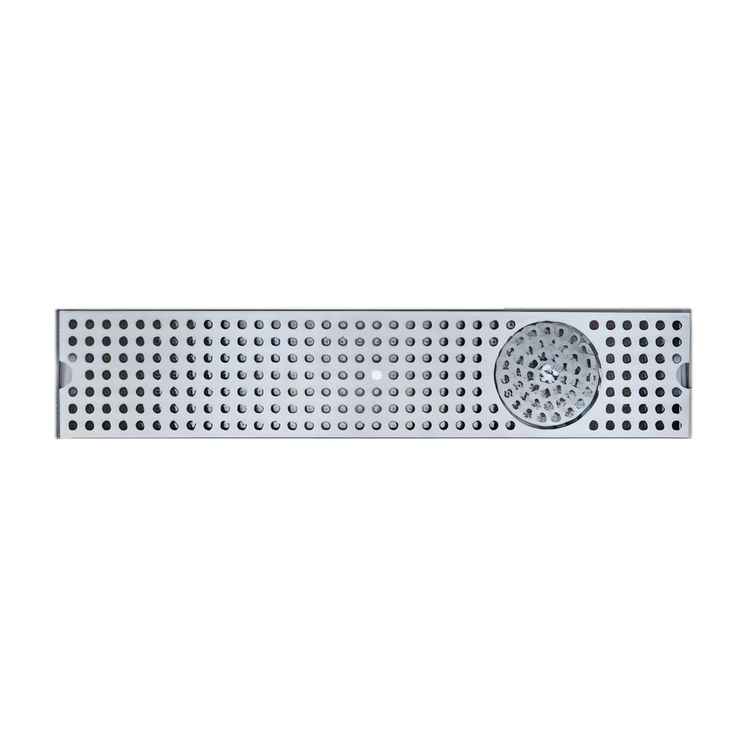Product image #1 for 36-Inch Surface Mount Stainless Steel Drip Tray Trough with Integral Glass Rinser