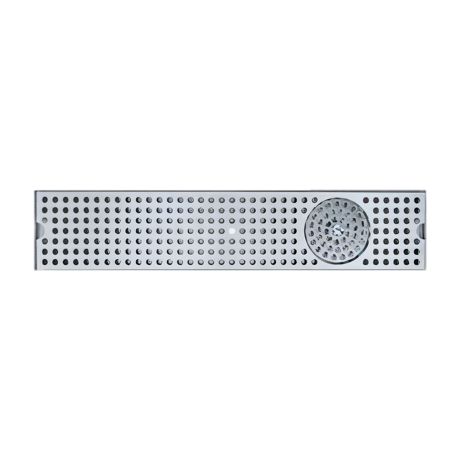 Product image #1 for 36-Inch Surface Mount Stainless Steel Drip Tray Trough with Integral Glass Rinser